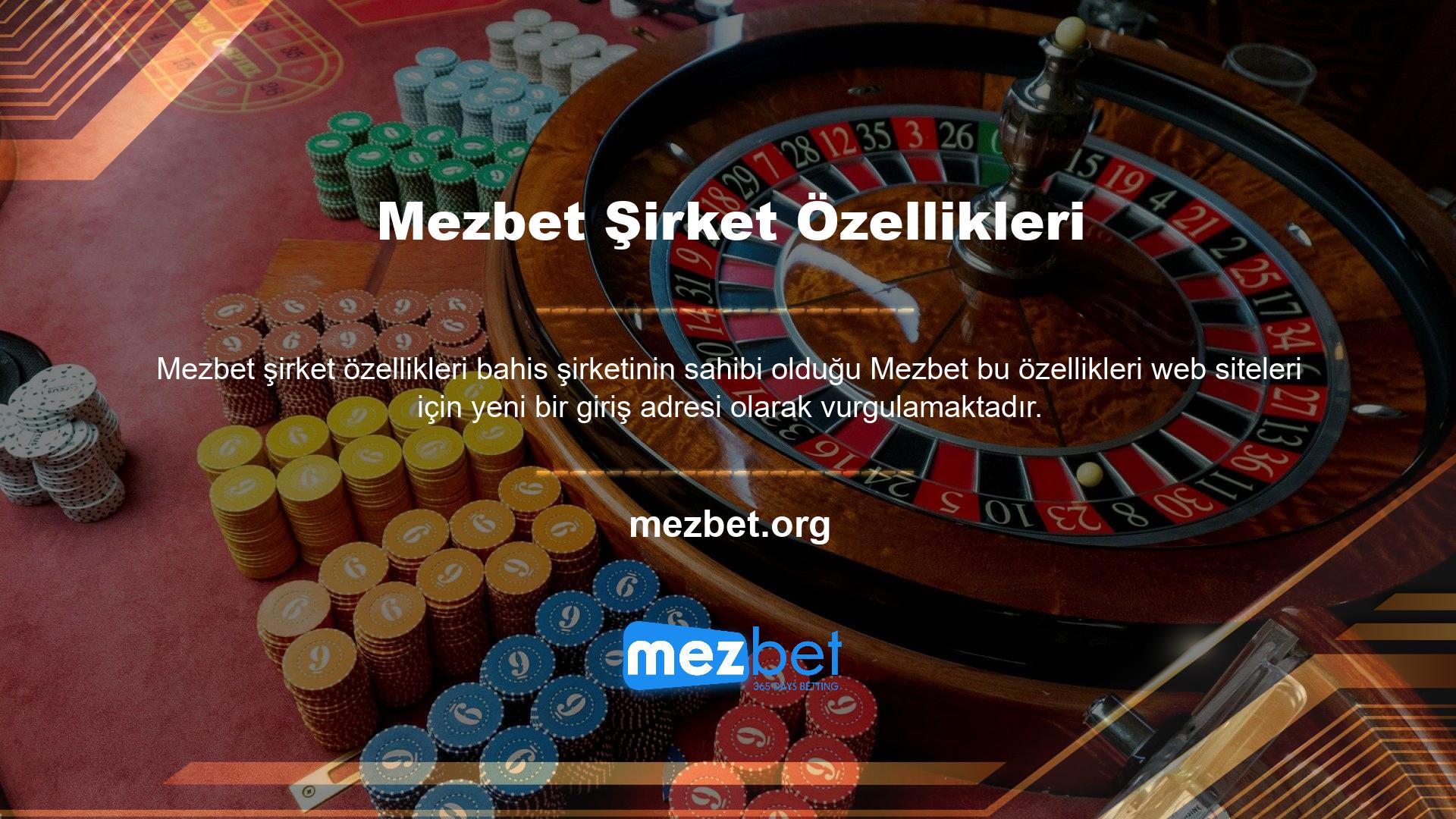 Bahis siteleri arasında çok güçlü bir pozisyona sahip olan ve canlı futbol maçları sunmada lider olan Mezbet oyunu müşterilerine açıkça sunuyor, bu yüzden yeni bir giriş adresi olarak tereddüt etmeyin, Çoğu bahisçi aslında canlı casino oyunları oynuyor